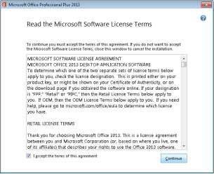 Office 2013 Microsoft Software License Terms
