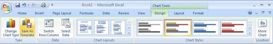 Office 2007 Excel Ribbon Chart Features