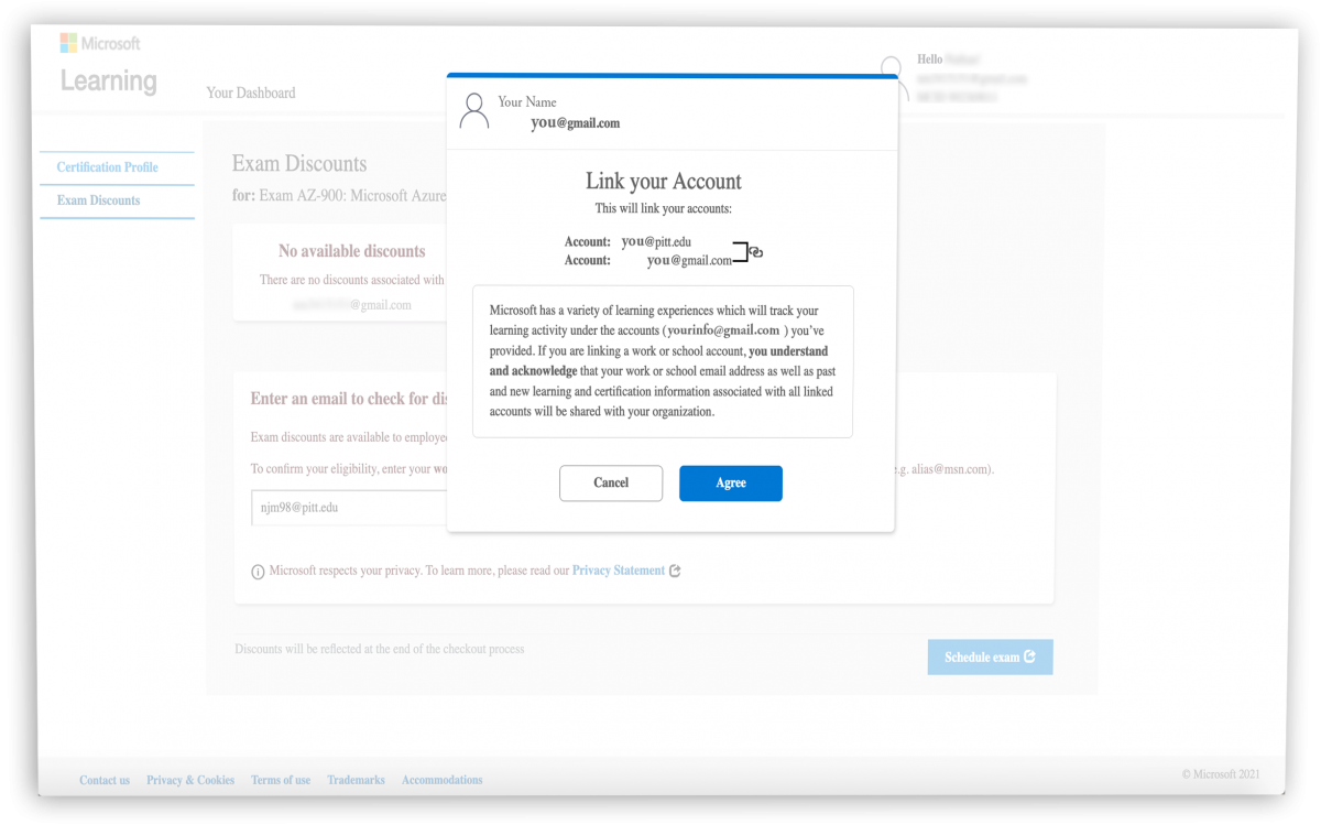 ESI Dashboard to link accounts