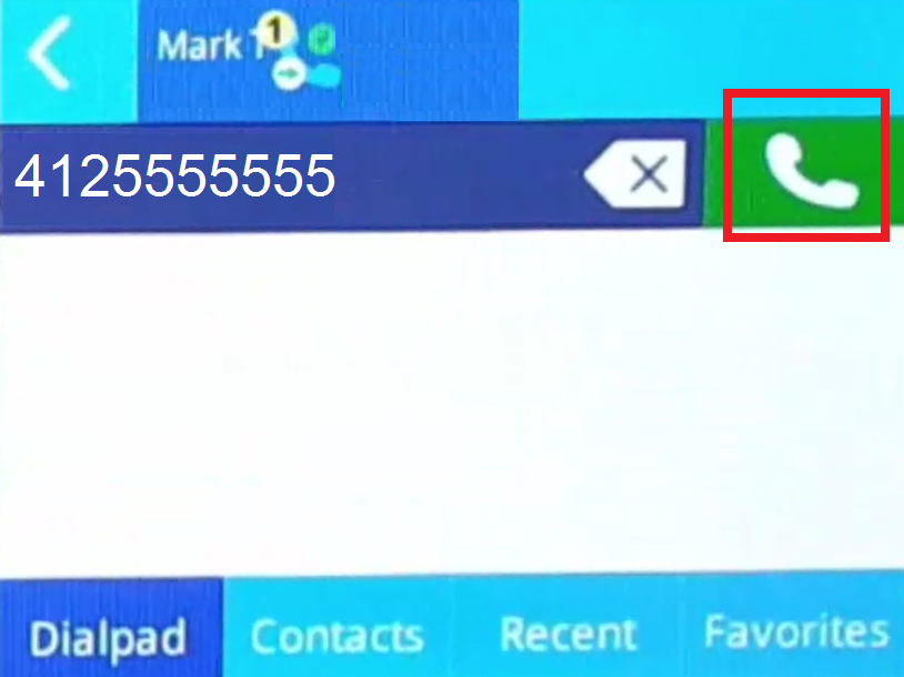 Phone Screen with Call Button Highlighted