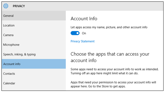 Account info ""