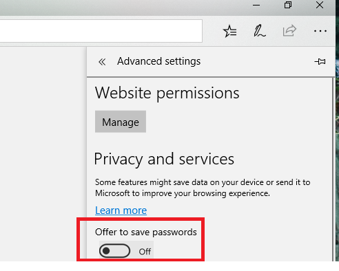 Microsoft Edge Privacy and Services