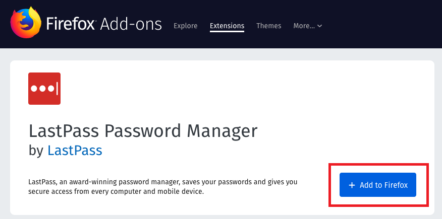 LastPass Firefox Plugin