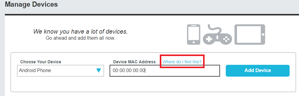 Manage Devices Fields with Where do I find this Highlighted
