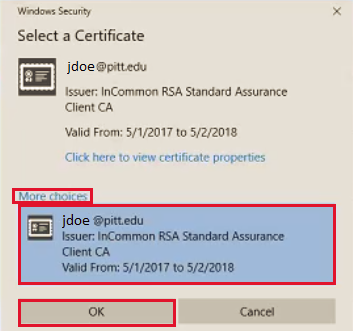 Select Signing and Encryption Certificate