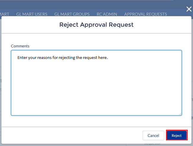 Add Comments as part of Denying an approval request.