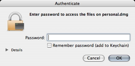 Authenticate Password Prompt