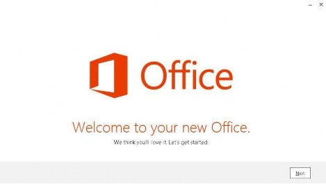 Office 2013 Welcome Window