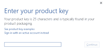 Office 2013 Enter Your Product Key Window