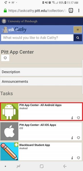AskCathy Pitt App Center