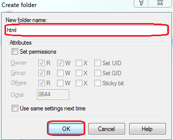 Create Folder Window