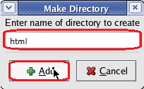 Make Directory Name Field