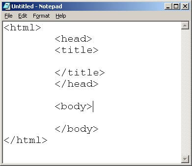 Notepad with HTML Code Examples