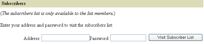 Subscribers Options