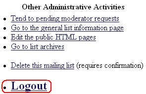 Other Administrative Activities Options