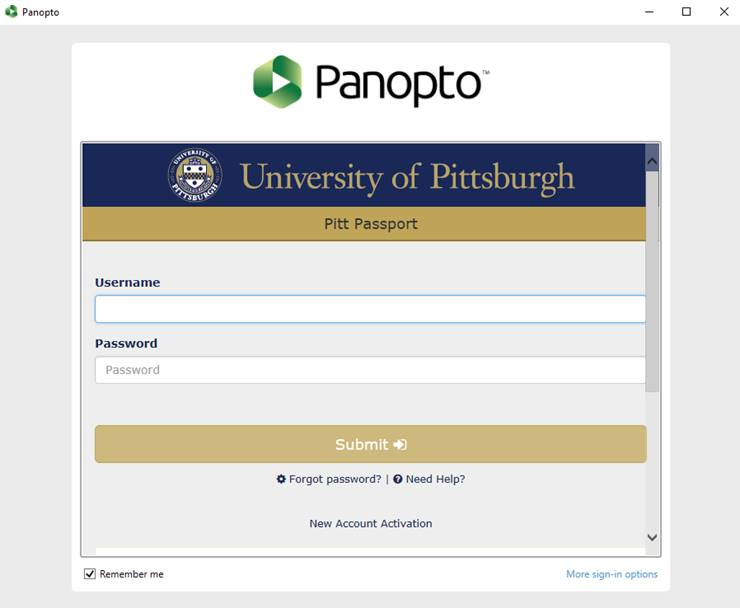 Pitt Passport single sign-on service for multifactor authentication