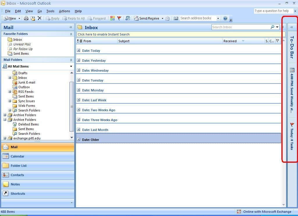 Outlook Task To Do Bar