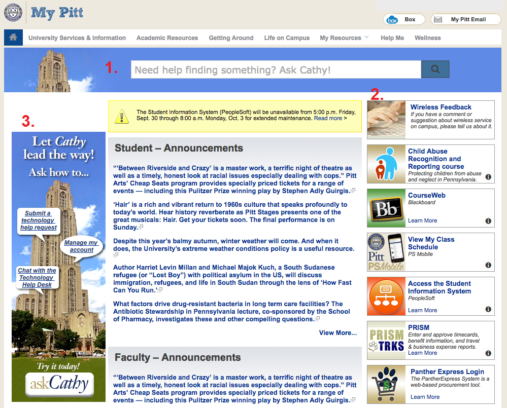 My Pitt (my.pitt.edu) Information Technology University of Pittsburgh