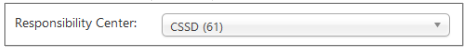Responsibility Center Drop Down