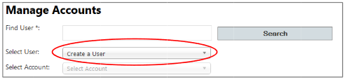 Manage Accounts Screen