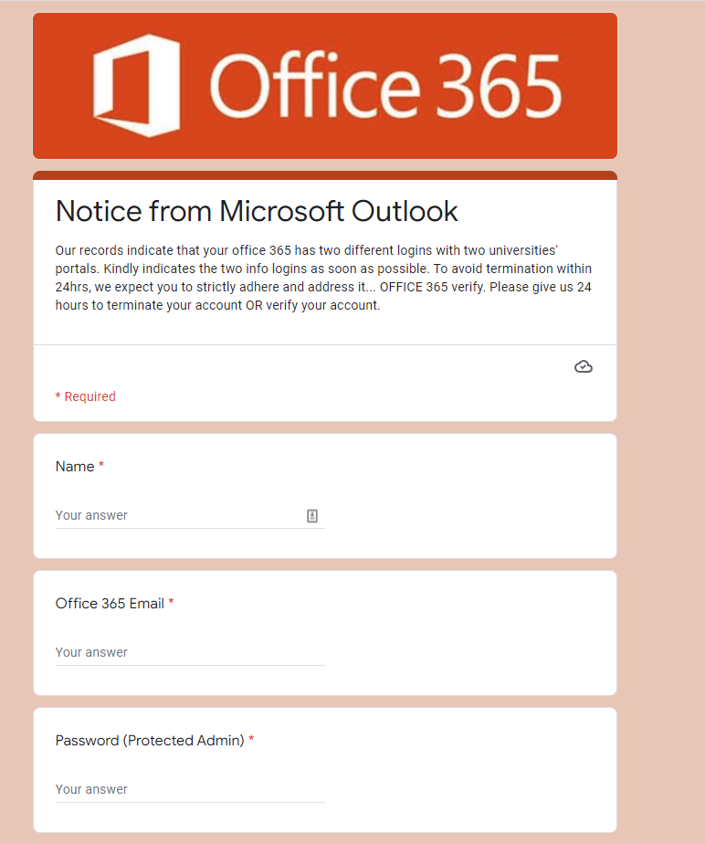 Phishing Alert: New Scam Threatens to Terminate Your Outlook Account, Information Technology