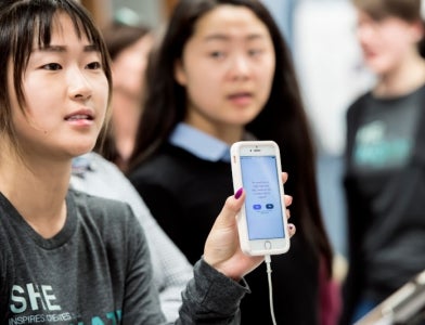 Students protecting their device