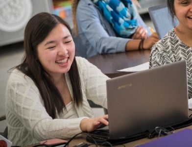 student on laptop