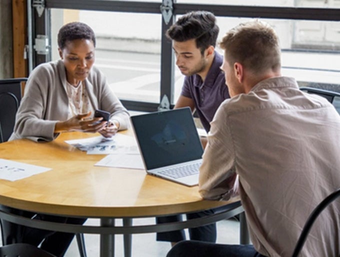 people collaborating at a table