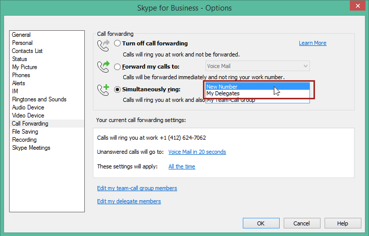 Skype For Business Advanced Calling Features Using The Skype Application Information Technology University Of Pittsburgh