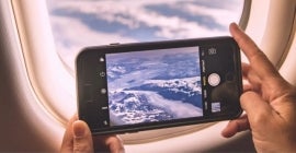 Taking a picture out an airplane window